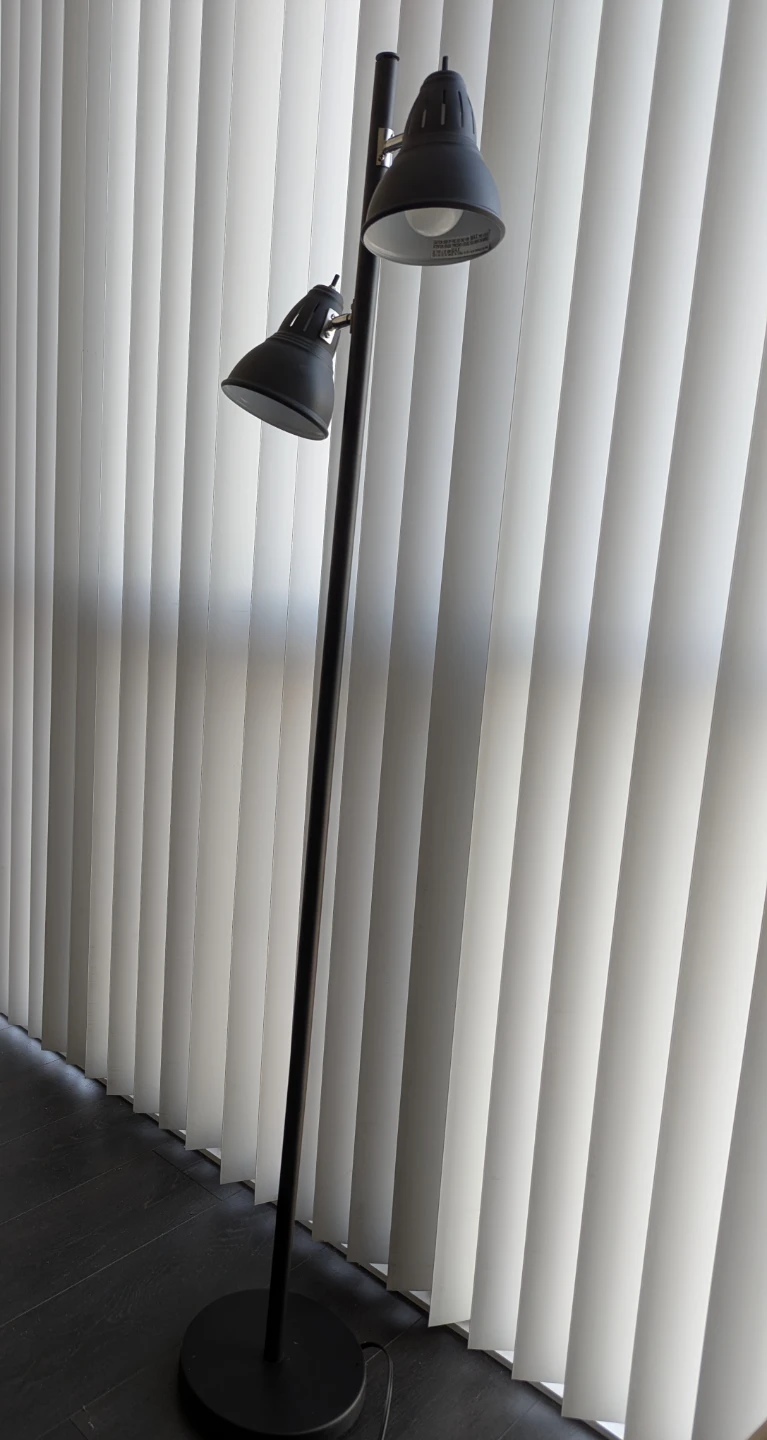 Black Double Head Floor Lamp