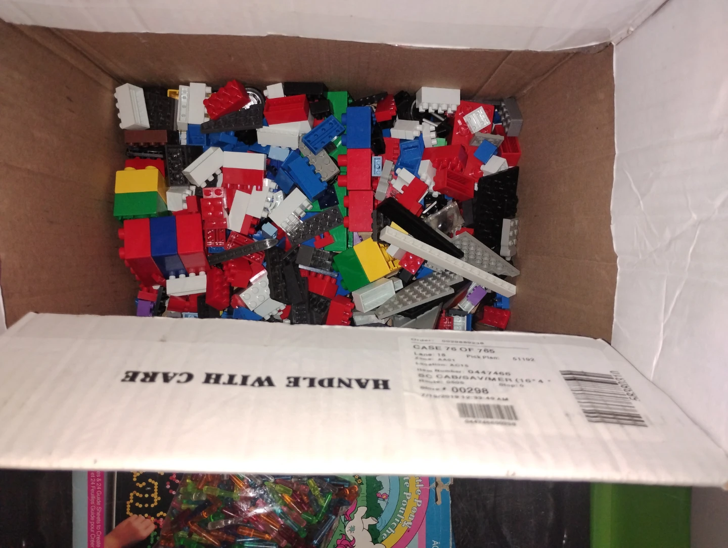 Assorted building bricks