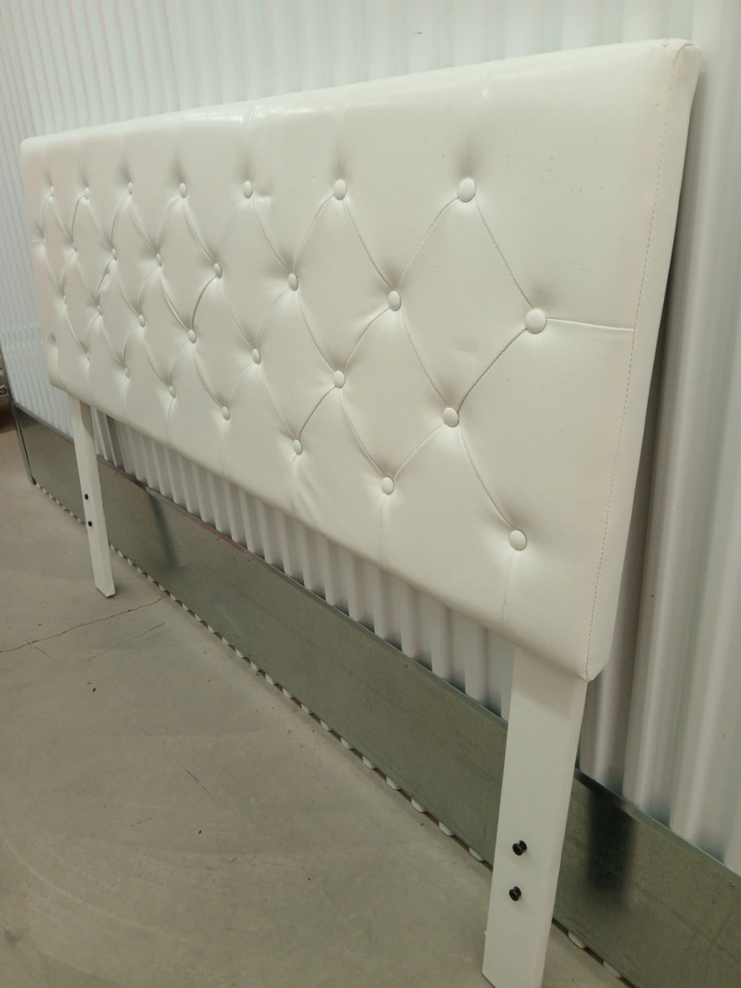 White Tufted Headboard queen