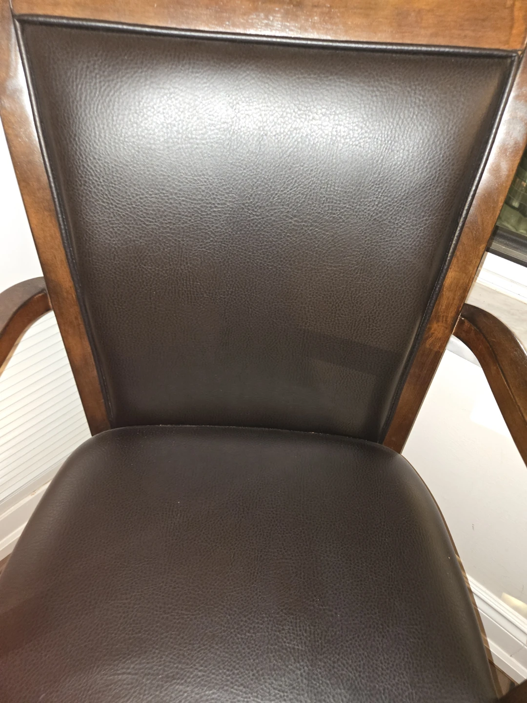 Executive Office Chair with Wood Trim
