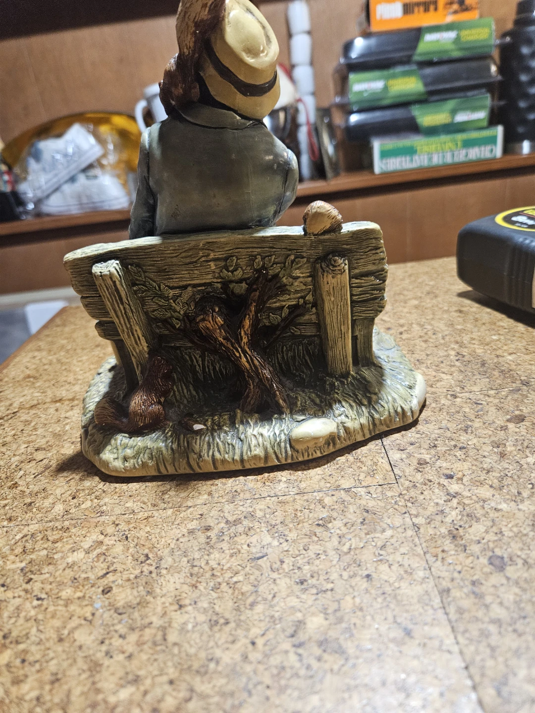 Figurine of a man with a dog on a bench - photo 5