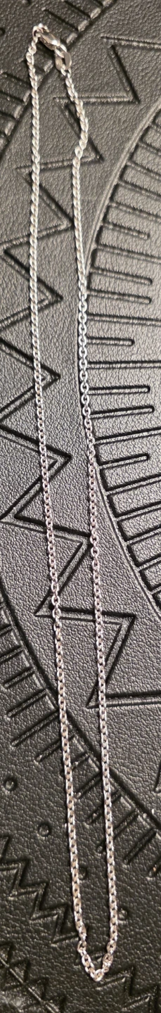 14k. White Gold Rolo italy Chain 16" 4 grams - photo 2