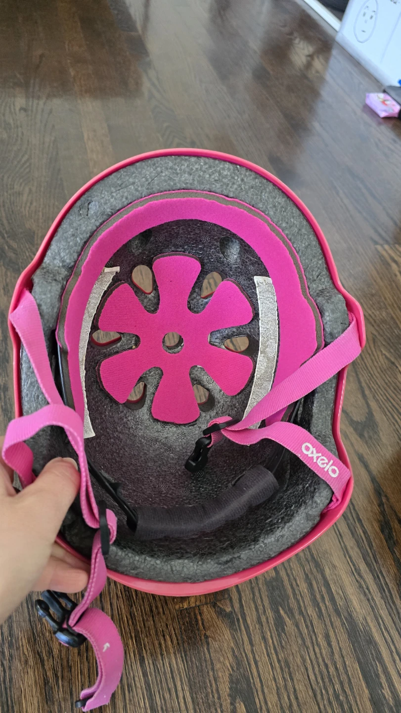 Oxelo Pink Youth Helmet for Skating or Cycling - photo 3