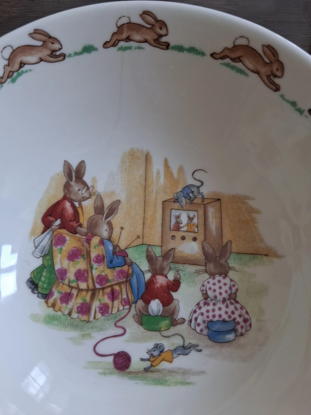 Set of 2 Bunny Themed Ceramic Mugs and Bowl - photo 5