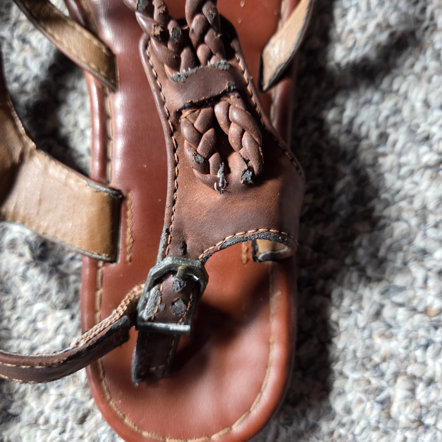 MIA Women's Brown Braided Sandals Size 7 - photo 2