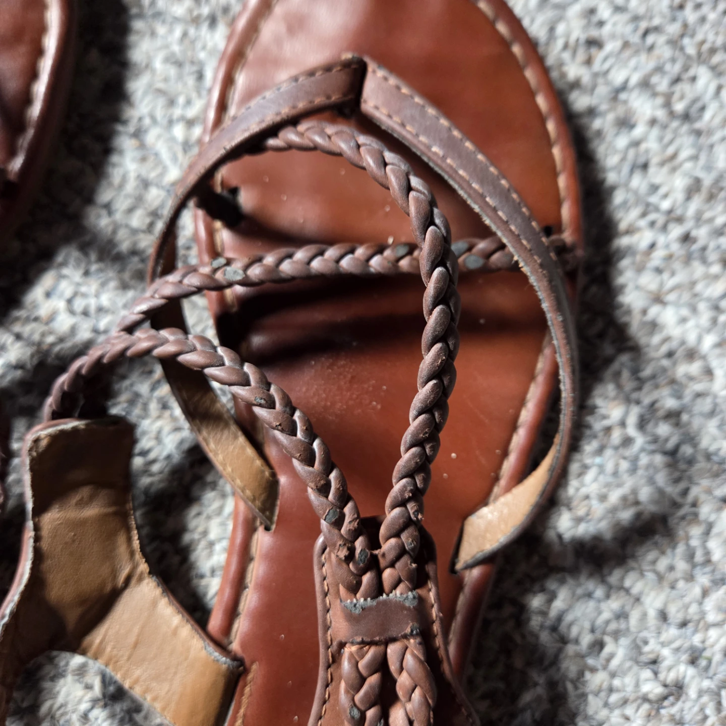 MIA Women's Brown Braided Sandals Size 7 - photo 3