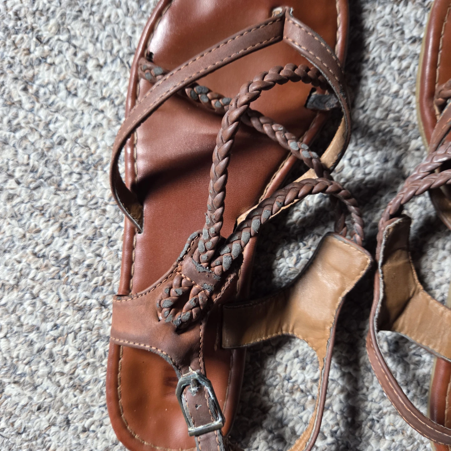 MIA Women's Brown Braided Sandals Size 7 - photo 4