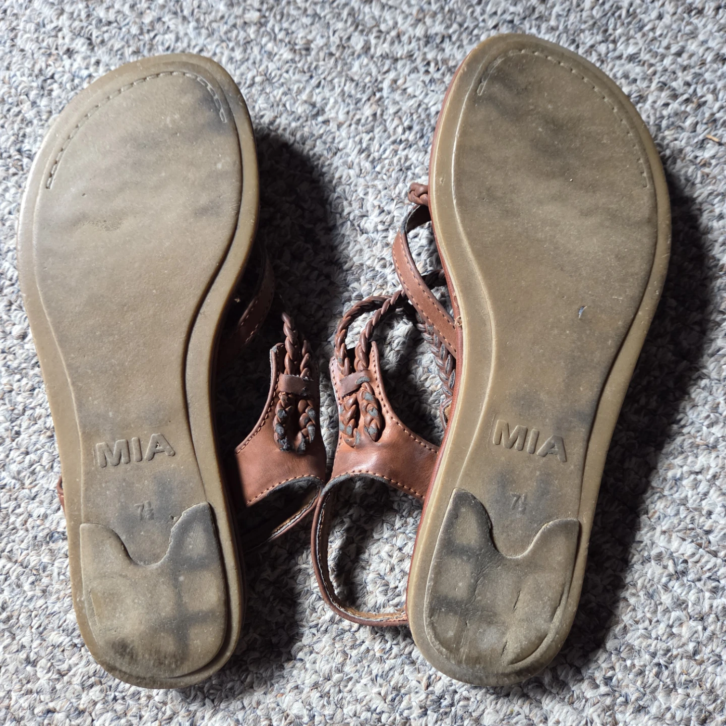 MIA Women's Brown Braided Sandals Size 7 - photo 5