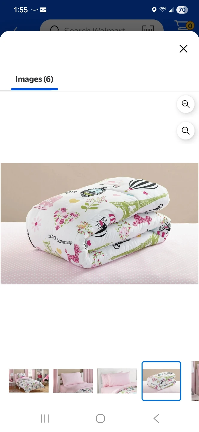 Girls Twin Comforter and Pillow Sham Paris Theme