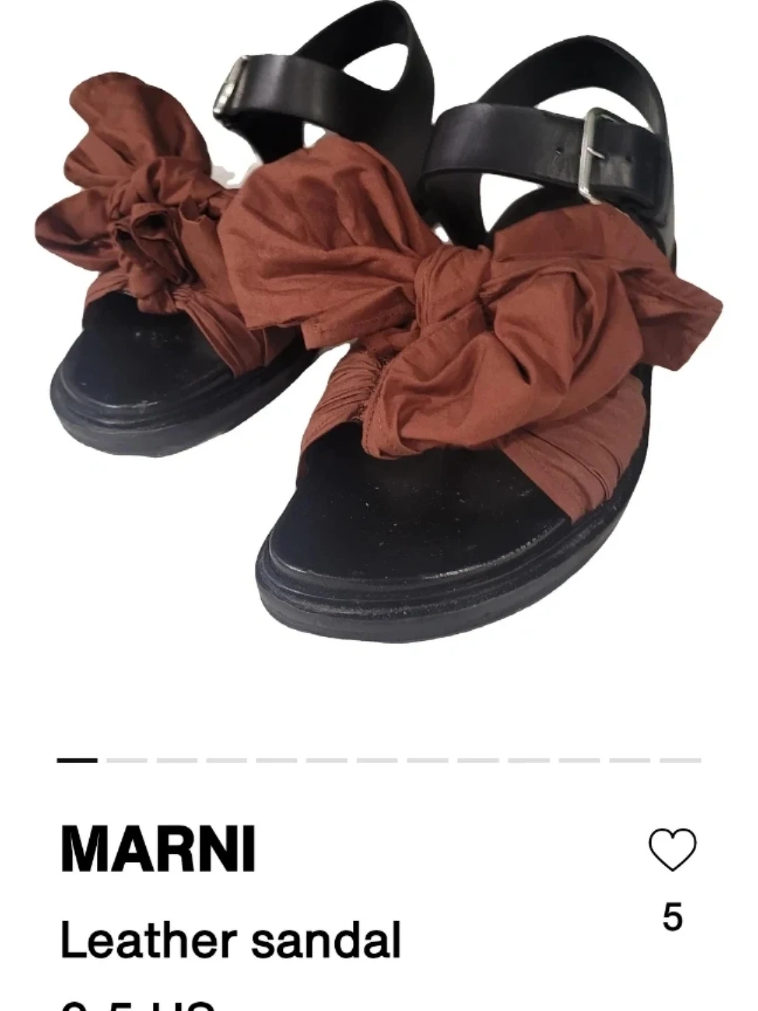 MARNI Leather Sandals - 9.5 US