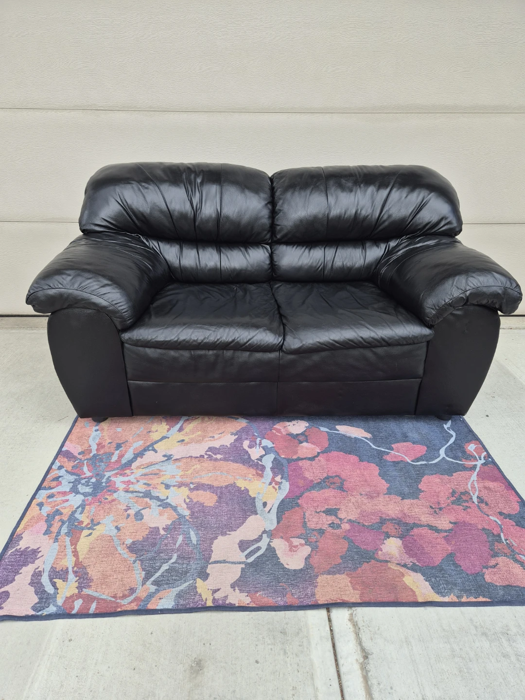 Black Leather Loveseat