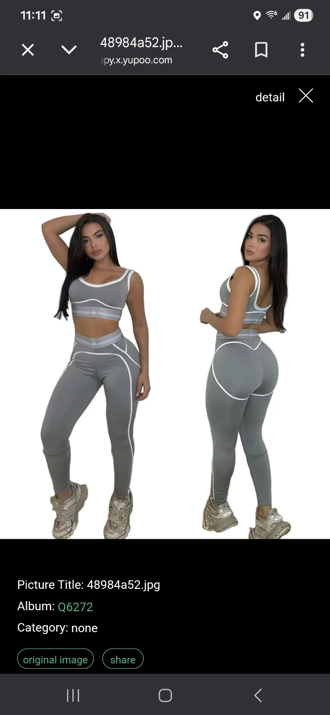 Alo Yoga Grey Sports Bra and Leggings Set
