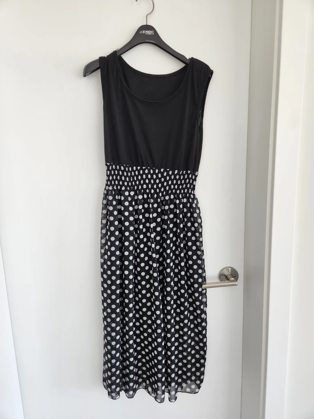 Black Polka Dot Maxi Dress