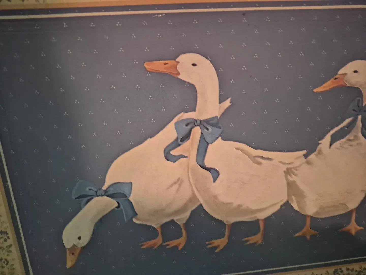 Retro TV Tray Table Set - Geese Design - photo 3