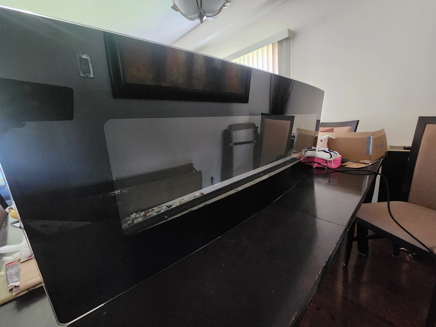 Black Wall Mount Electric Fireplace 48" see description - photo 3