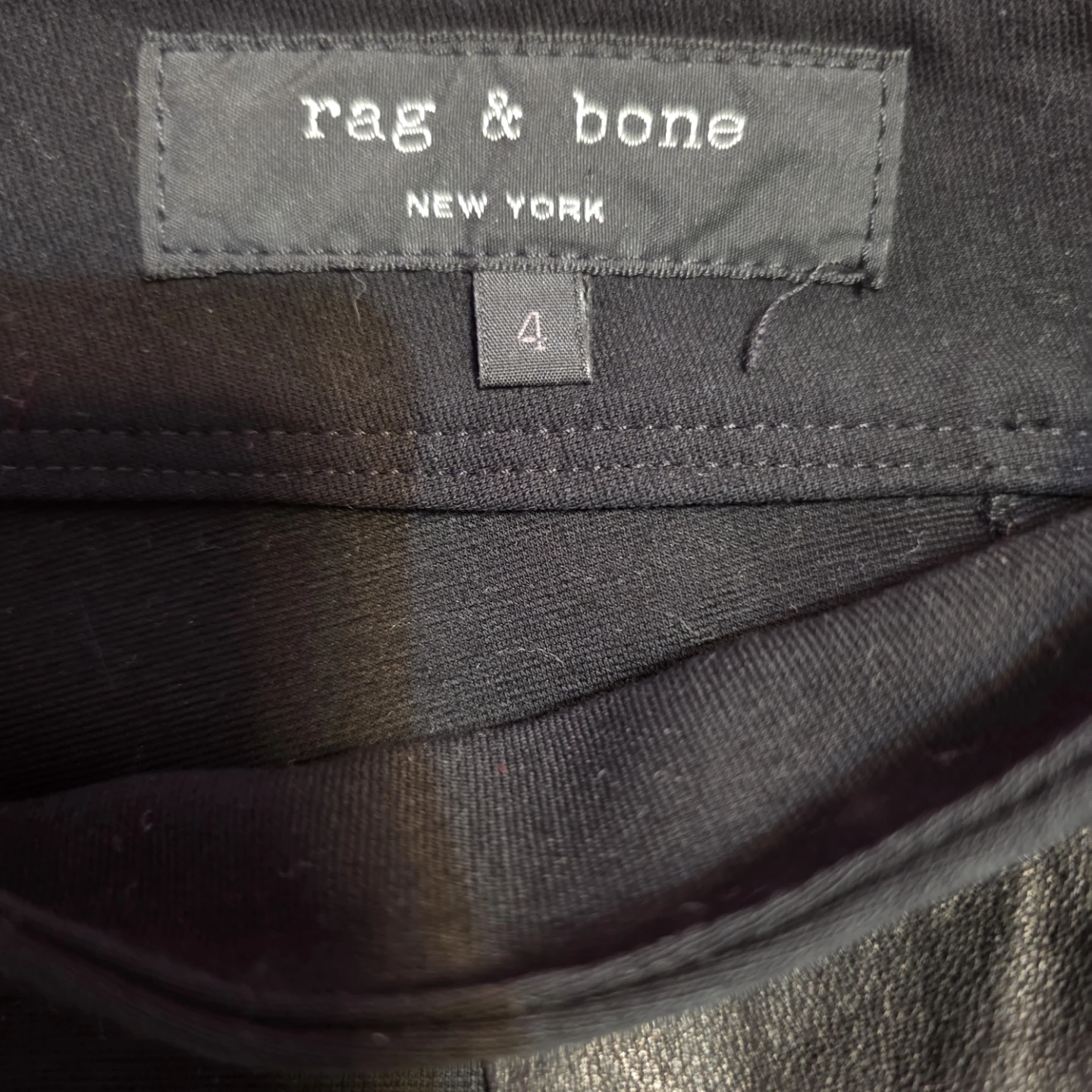 Rag & Bone Black Stretch Lamb Leather Panel Pants Size 4 - photo 4