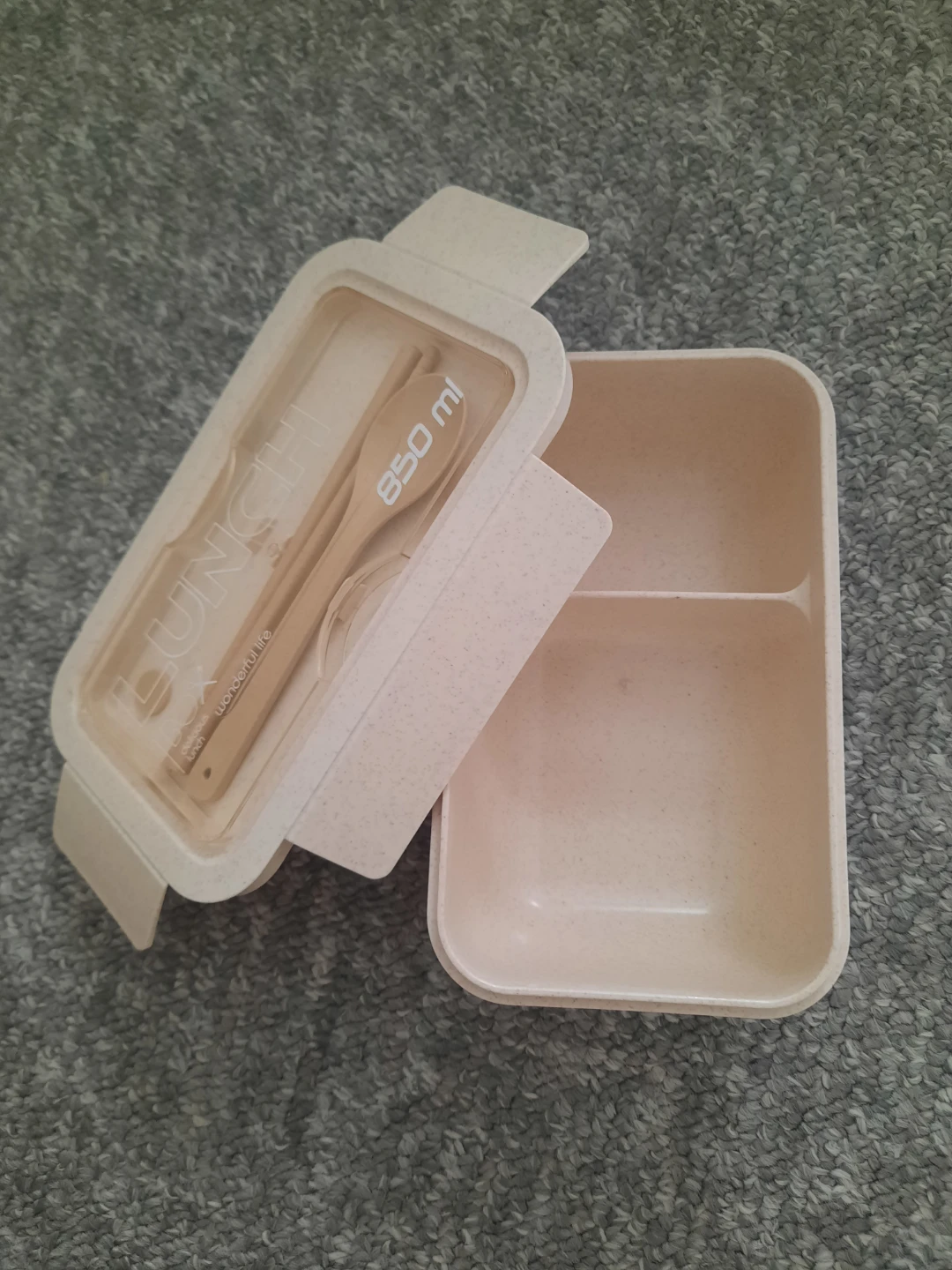 850ml Divided Lunch Box with Spoon - photo 2