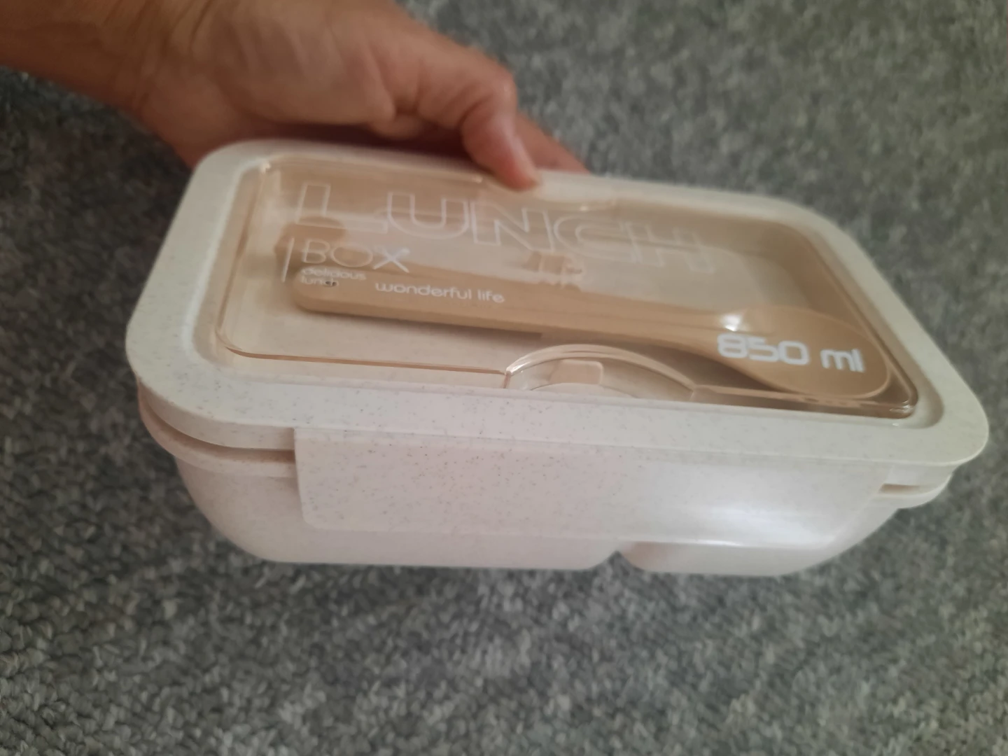 850ml Divided Lunch Box with Spoon - photo 3