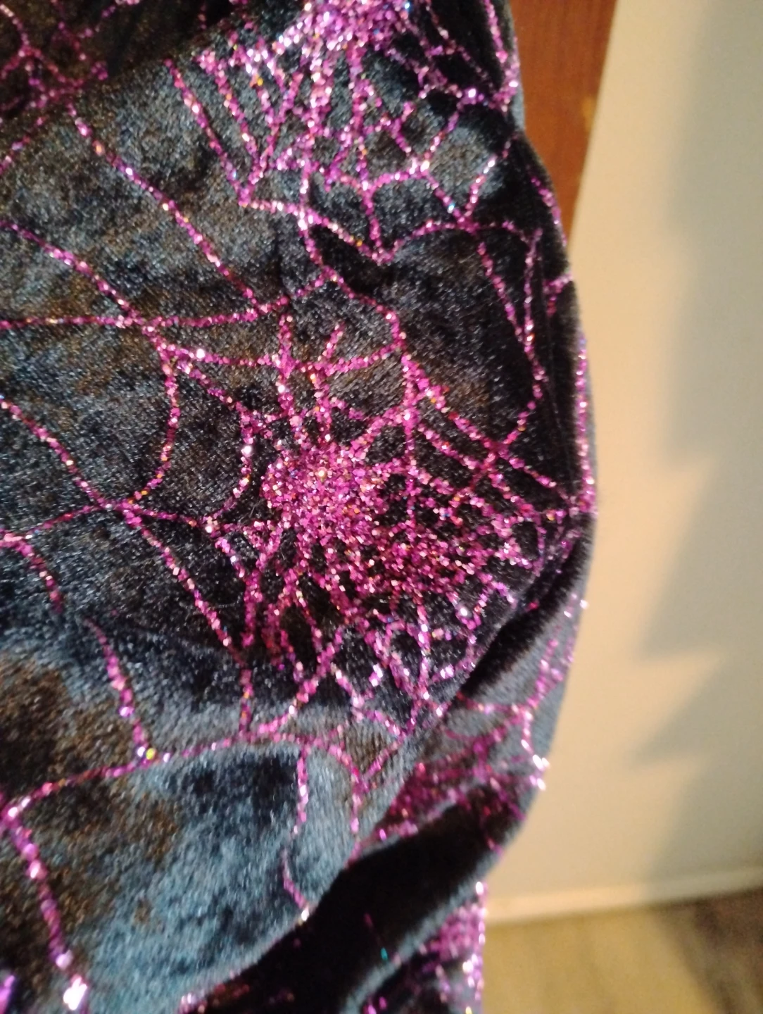 🕸️🦹‍♀️🕷️ Black Velvet Dress with Spiderwebs 🕷️🦹‍♀️🕸️ - photo 2