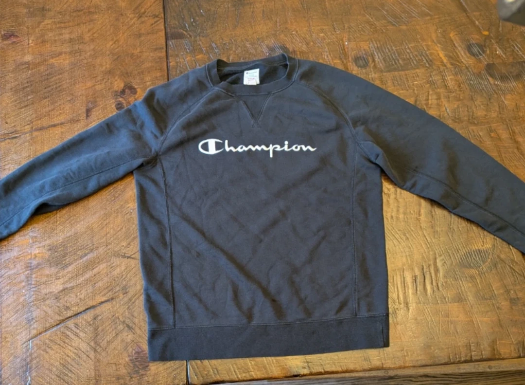Champion Crewneck Sweatshirt Medium Black