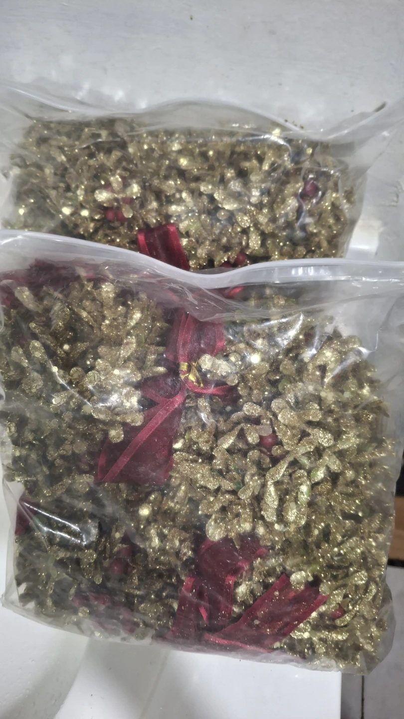 2 Glittered Mistletoe Ball Christmas Ornament