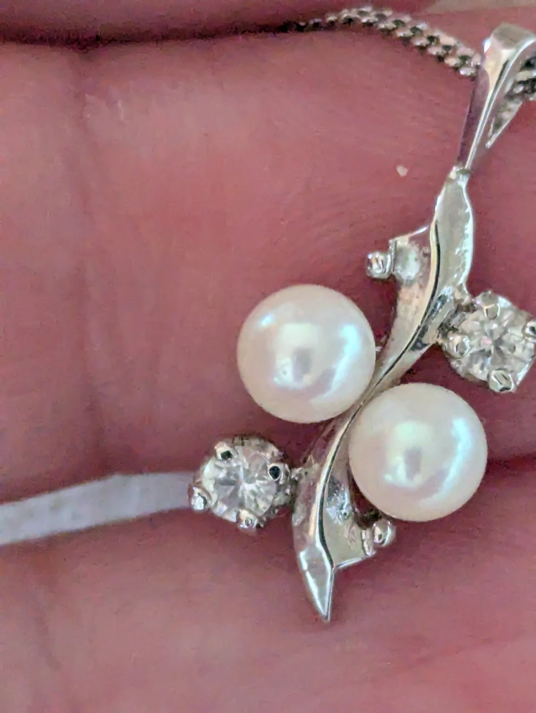 Pearl and Crystal Necklace and Earring Set