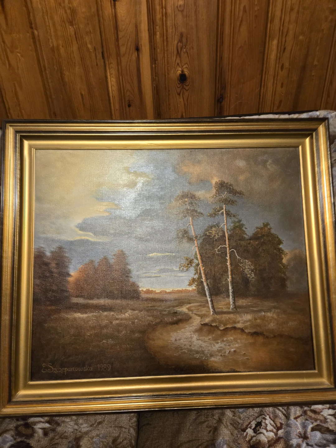 Oil Painting Landscape by E. Szczepanowska 1989