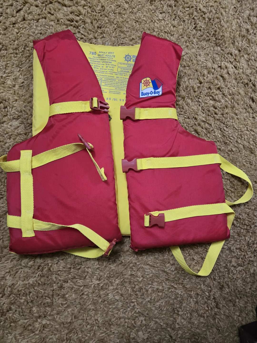 Buoy O' Boy 780 Adult Vest Personal Flotation Device