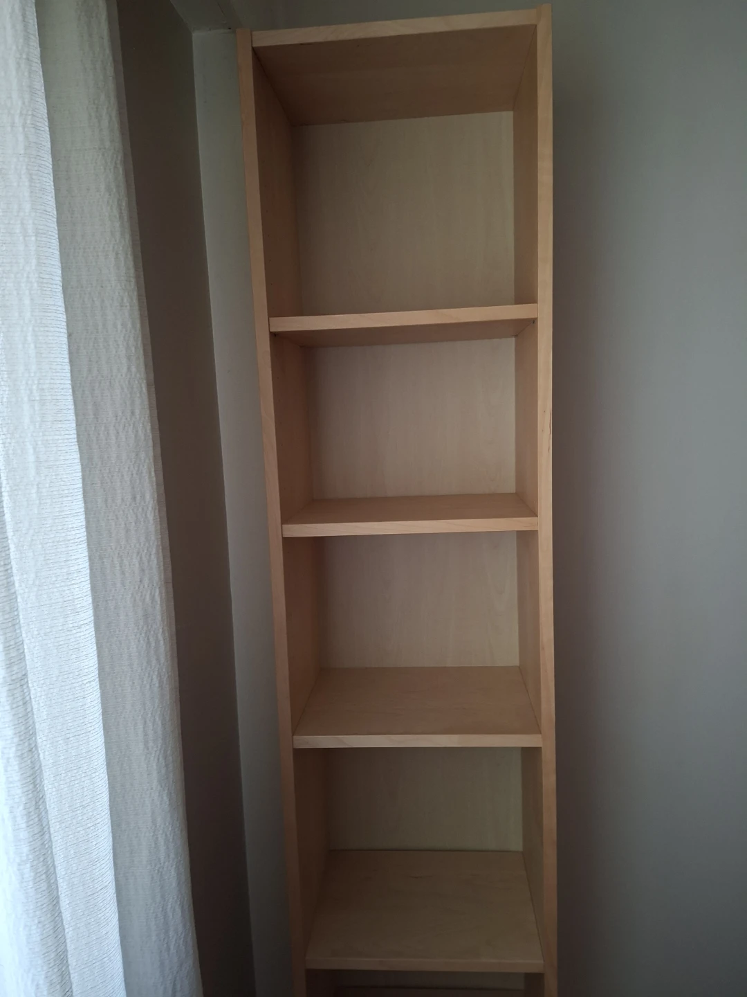 Tall Wooden Bookshelf - 5 Shelves