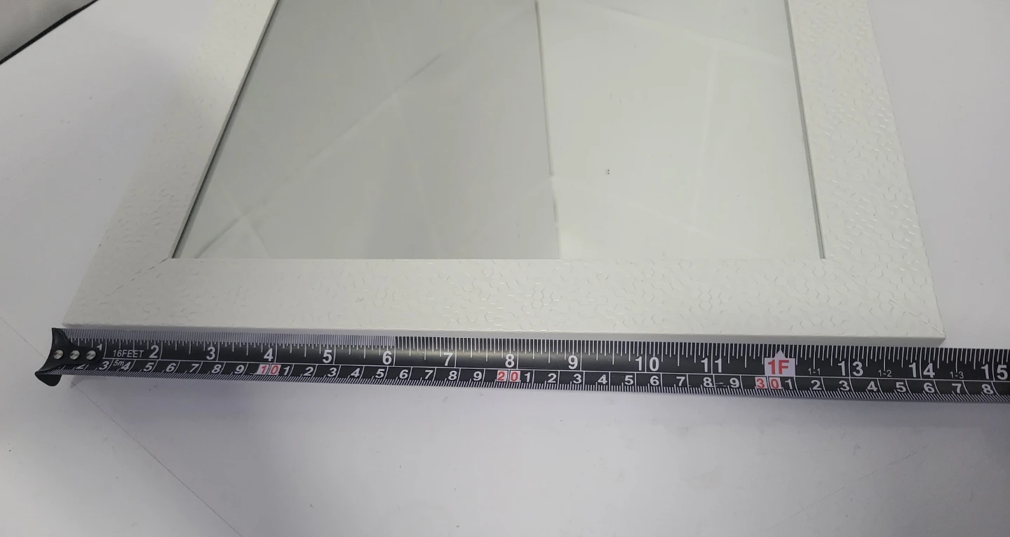 White Framed Wall Mirror - photo 3