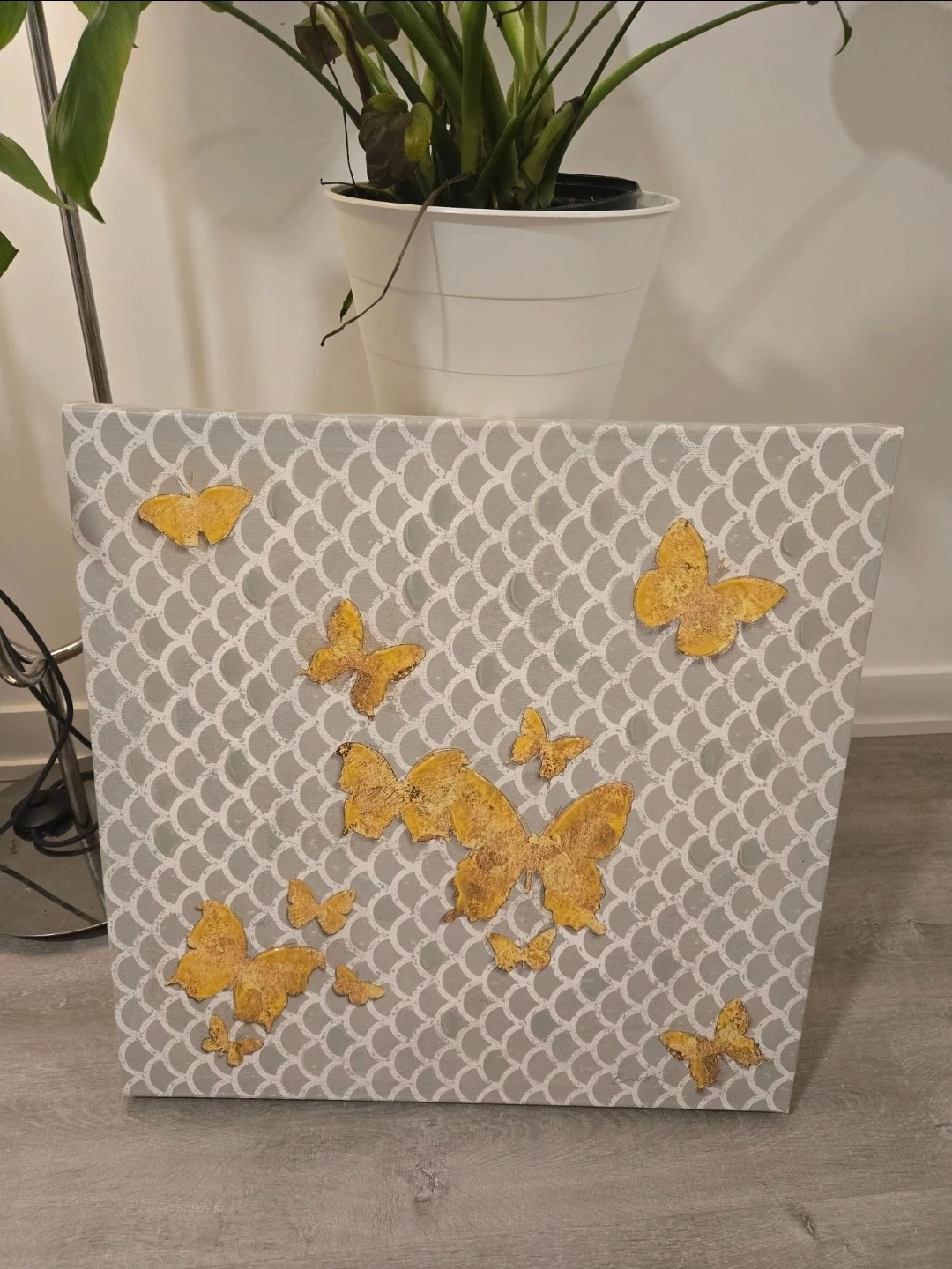 BUTTERFLY CANVAS WALL PICTURE *HOMESENSE * - photo 3