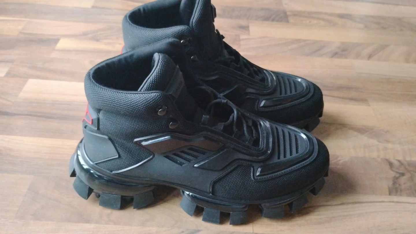 Prada Black Chunky Sole Hiking Boots Men's Size 46 - photo 2