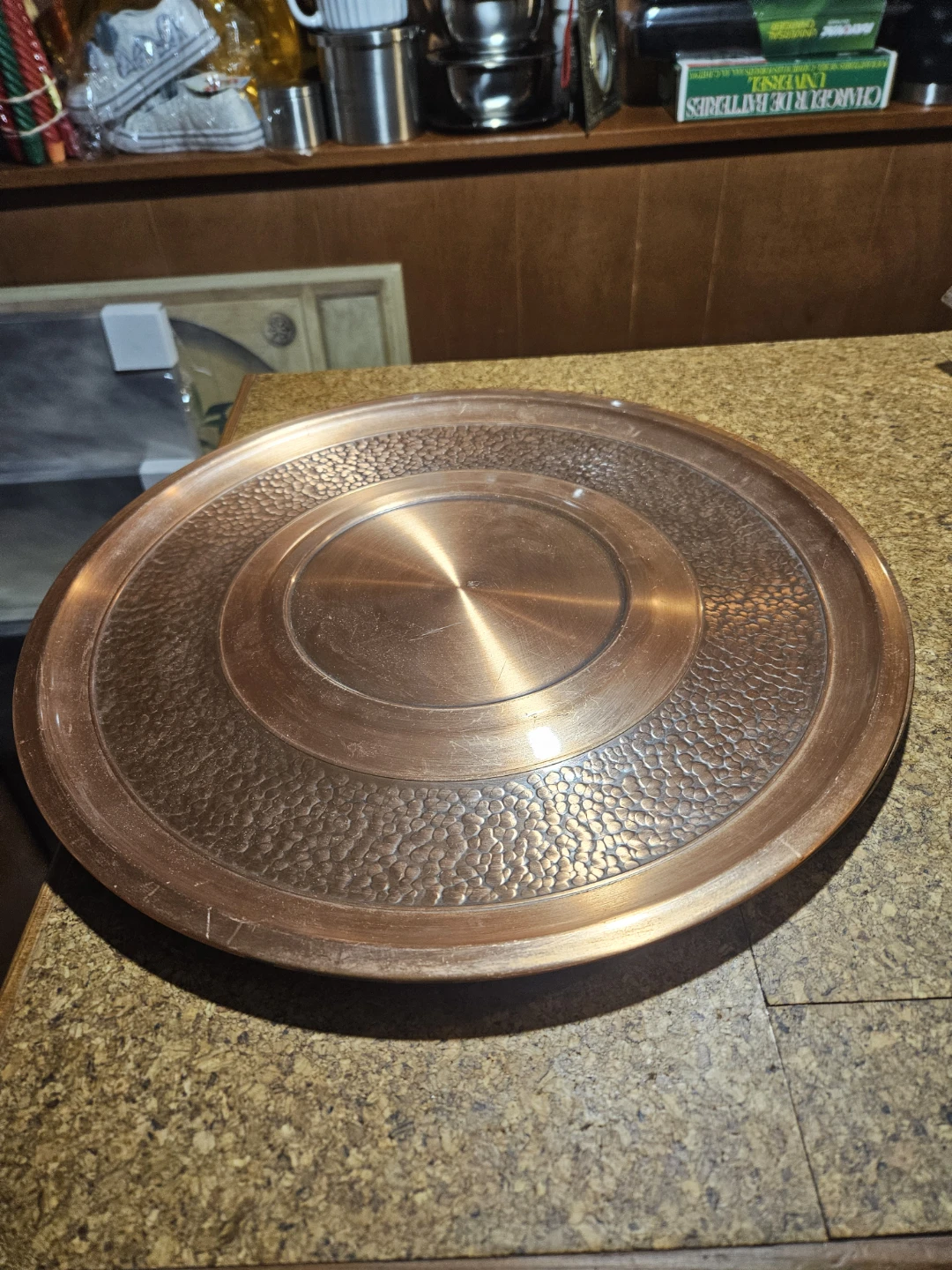 Vintage Copper and Teak Serving Trays - photo 2