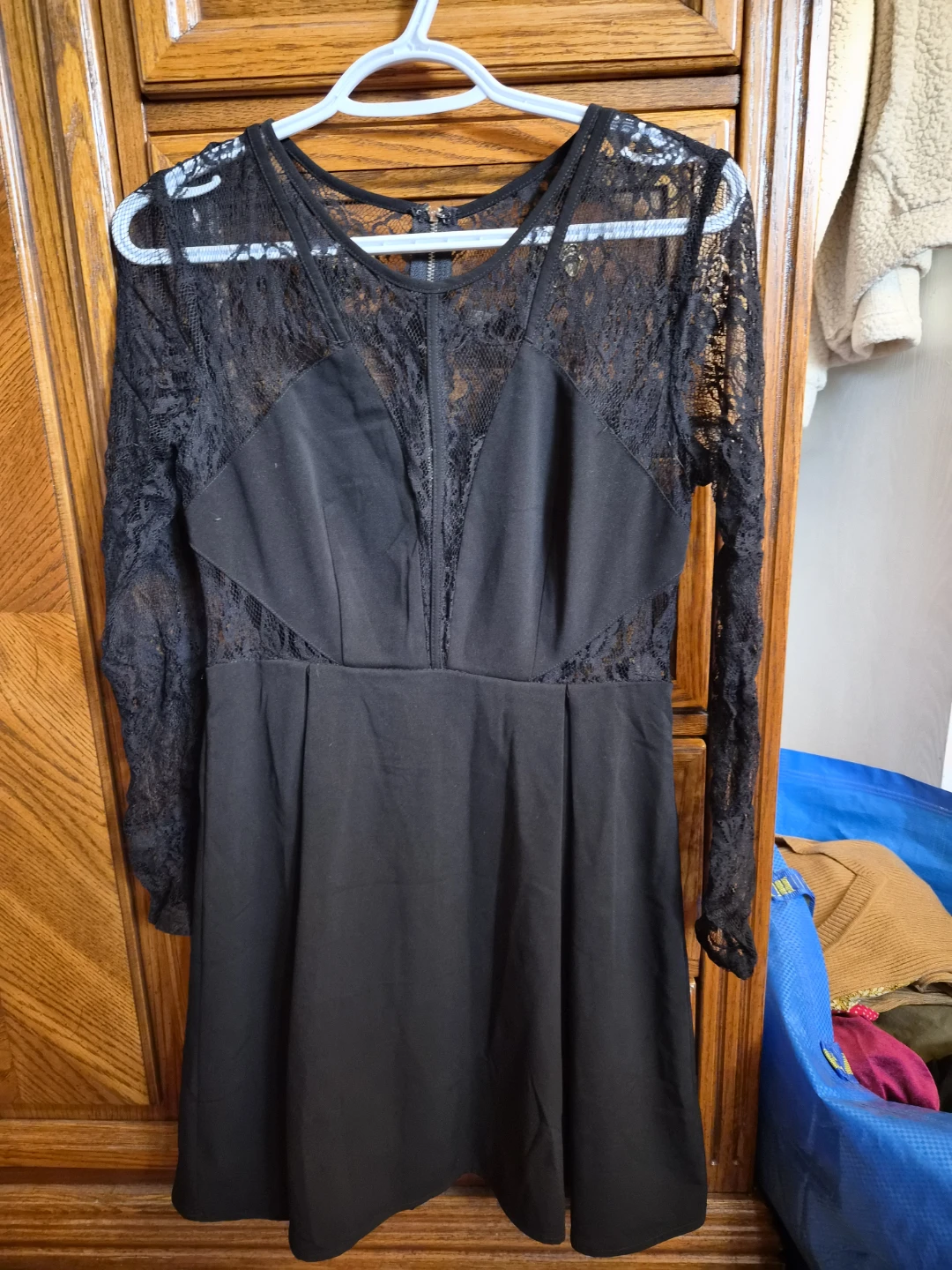Black Lace Detail Dress
