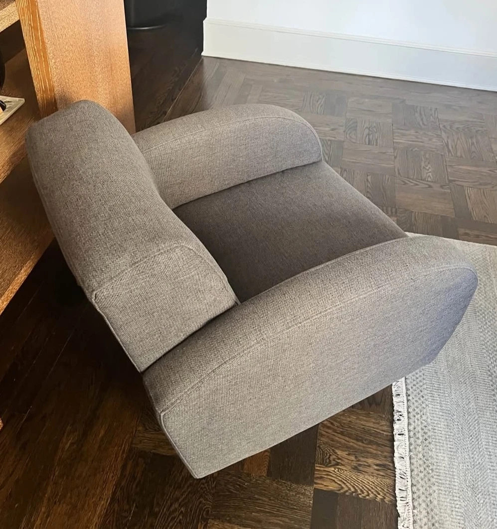 Gray Swivel Armchair - 360 Movement - photo 2