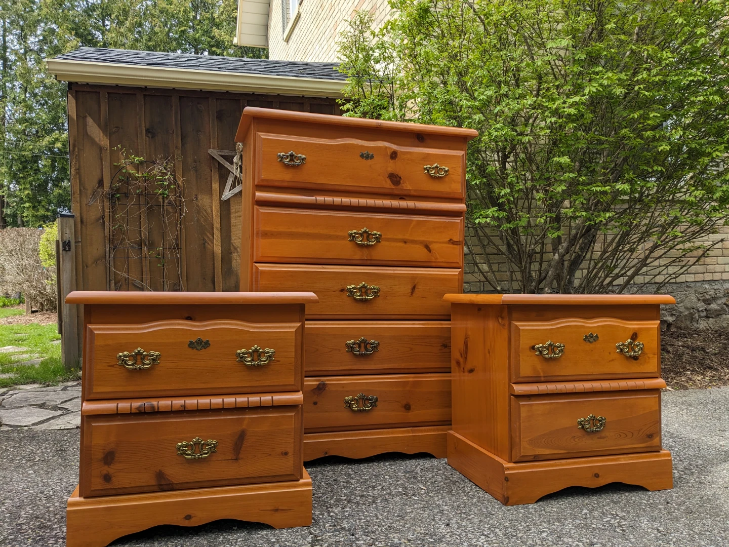 3 Piece Dresser Set in Solid Pine
