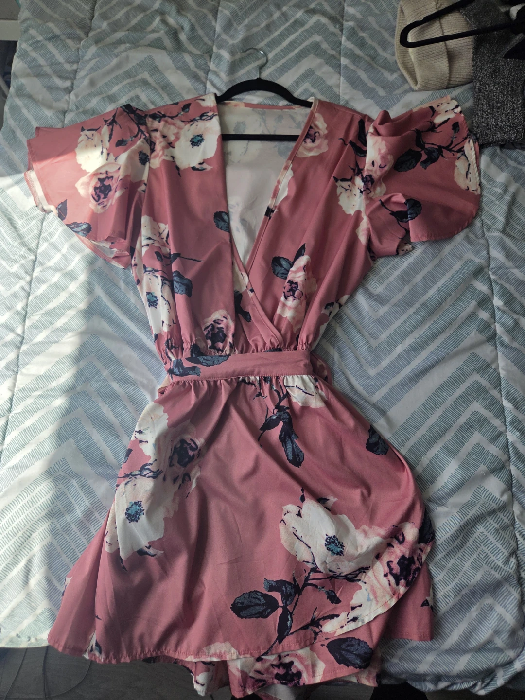 Pink Floral Wrap Dress - photo 2