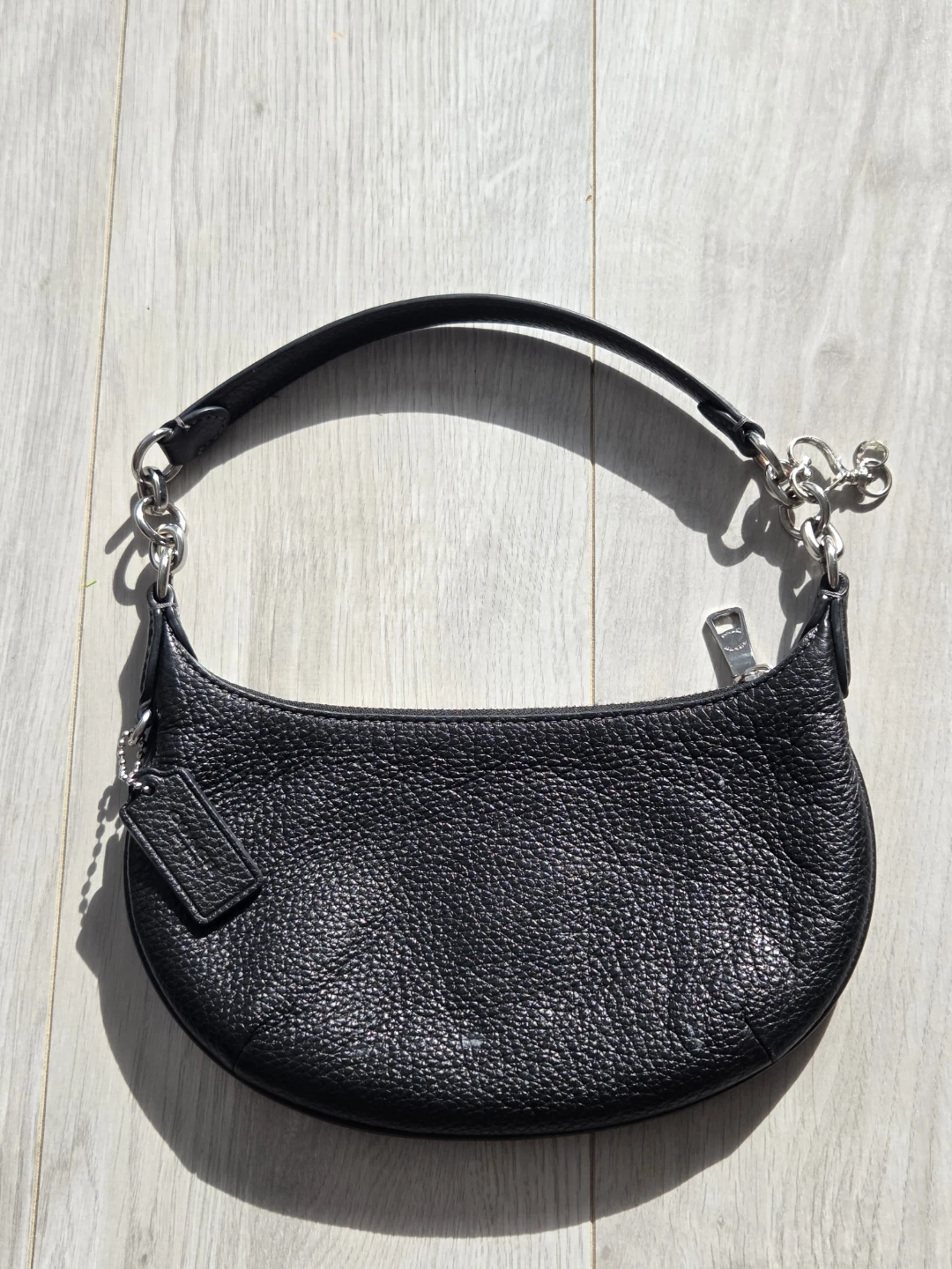 Mini Coach Black Leather Shoulder Bag - photo 2