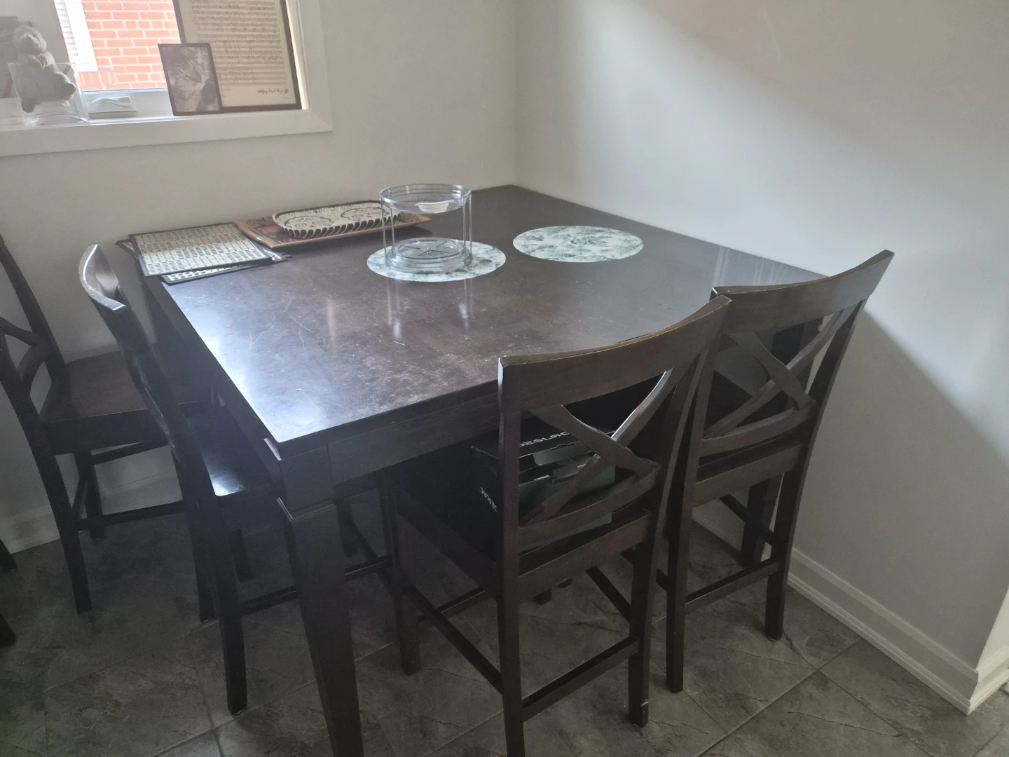 Maple High Top Table with 8 matching chairs - photo 3