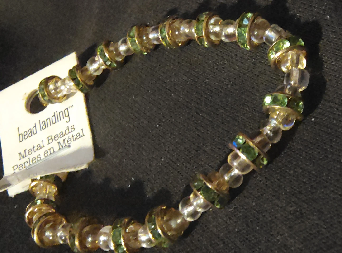 Bead Landing Gold Tone Rhinestone Bracelet