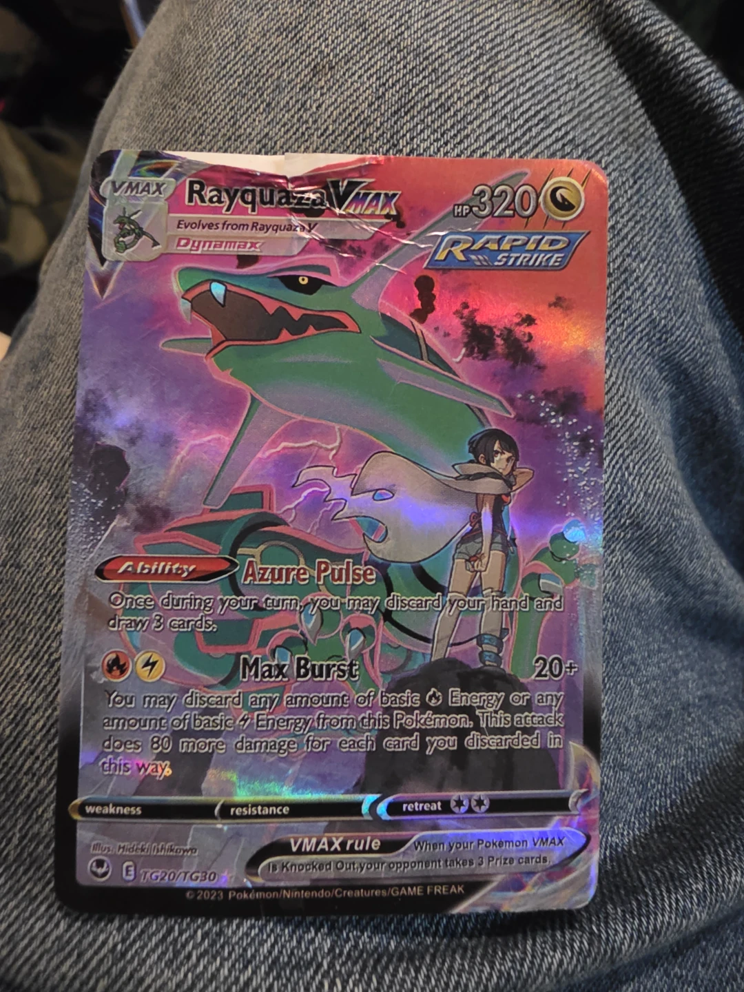 Pokemon Rayquaza VMAX Card TG20/TG30