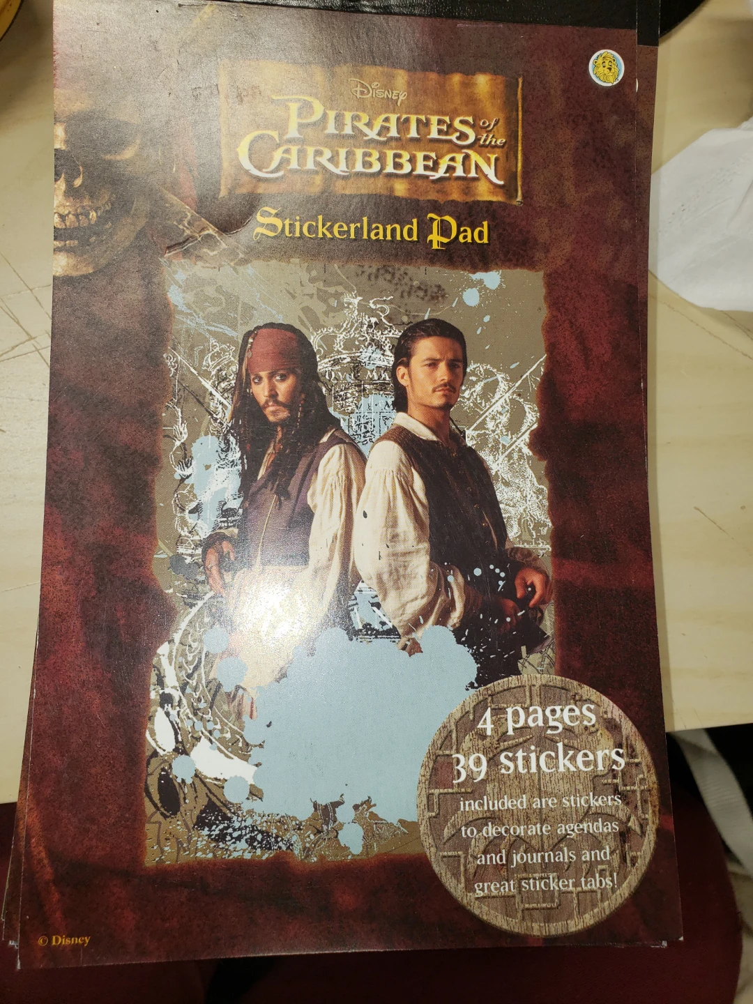 28 Disney Pirates of the Caribbean Stickerland Pad