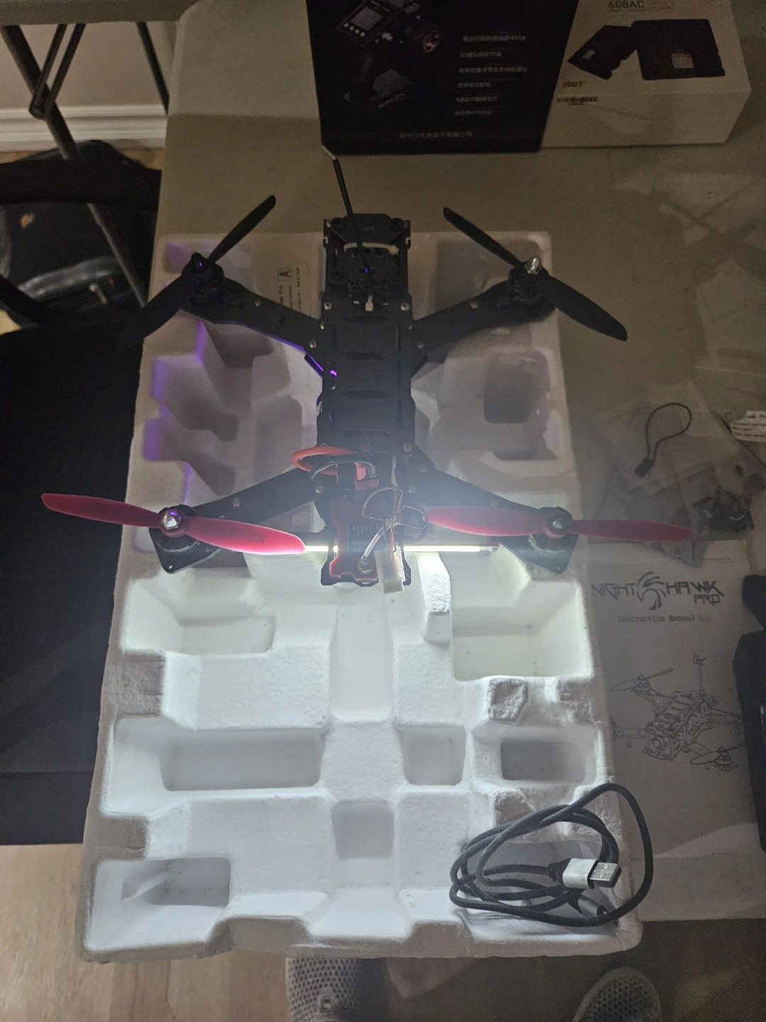 Never used. Nighthawk Pro FPV Drone with RadioLink Controller