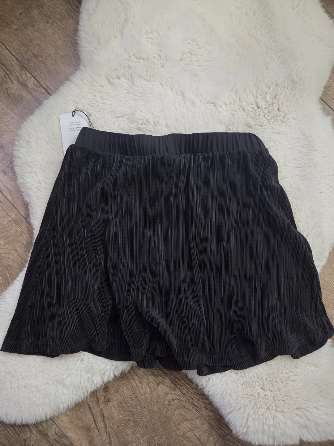 New Alo Yoga Micro Plisse Tennis Skirt Black Size M - photo 2