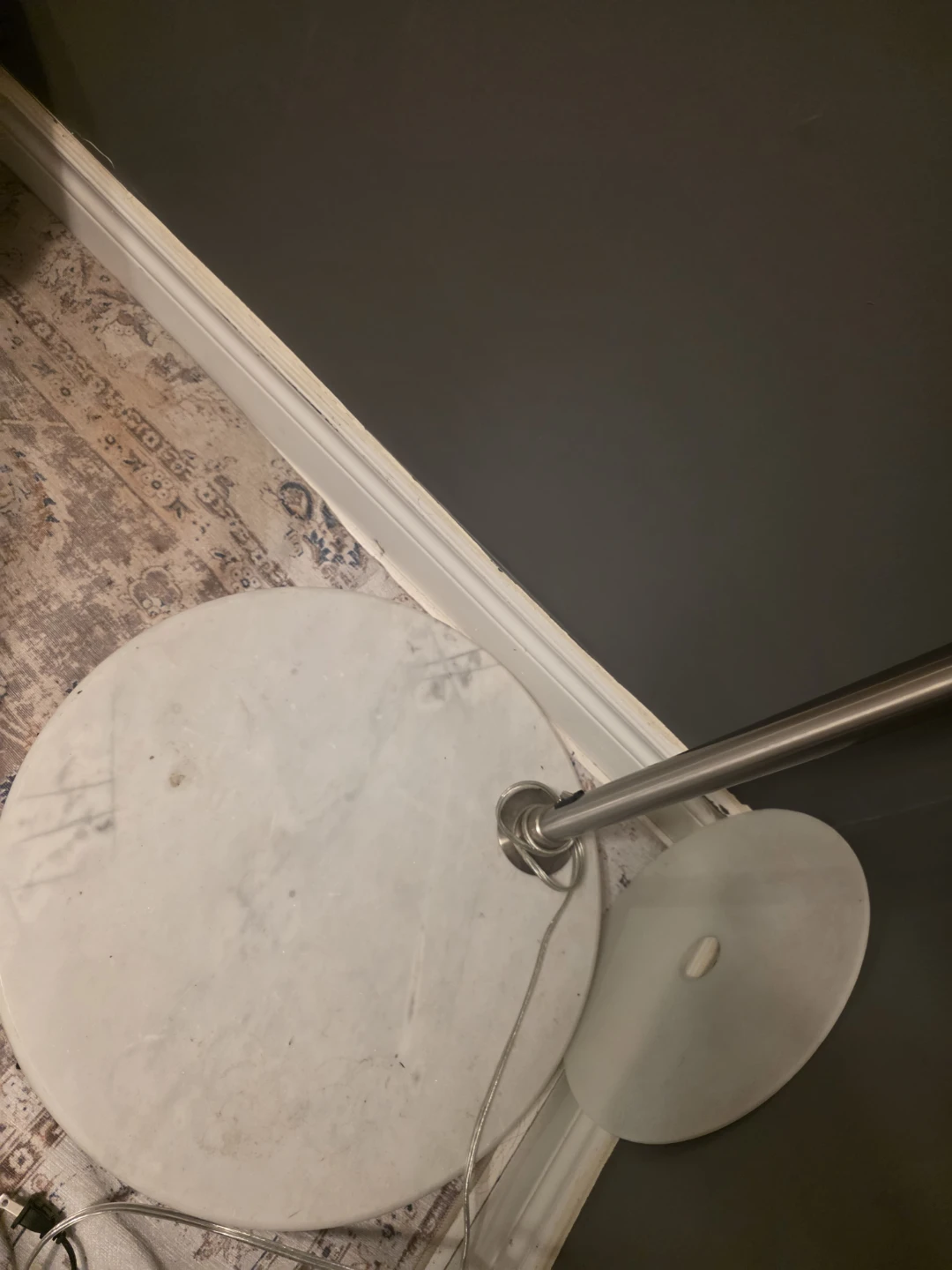 Arc Floor Lamp with Marble Base - photo 2