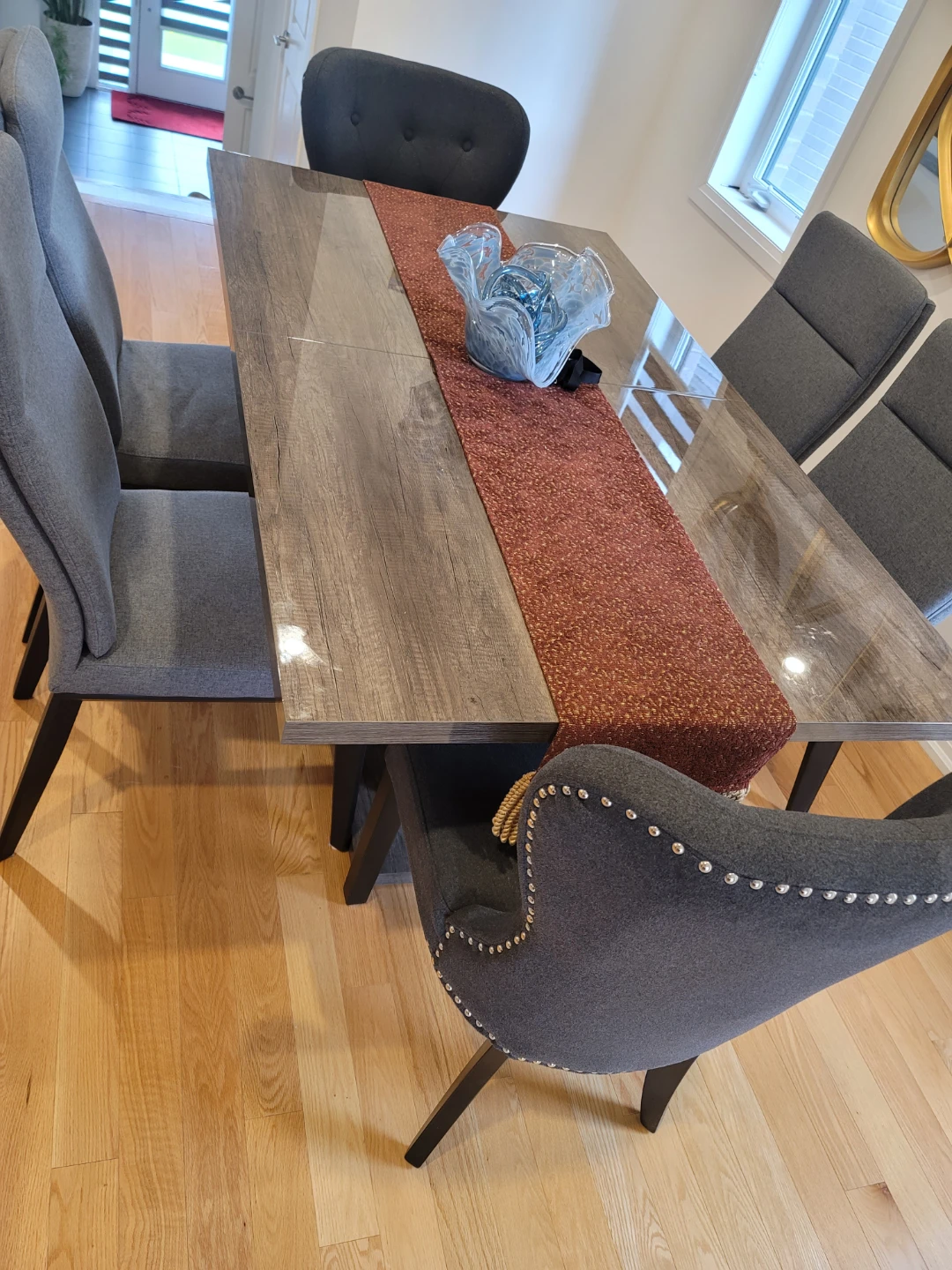 Extendable Dining Table with Chairs