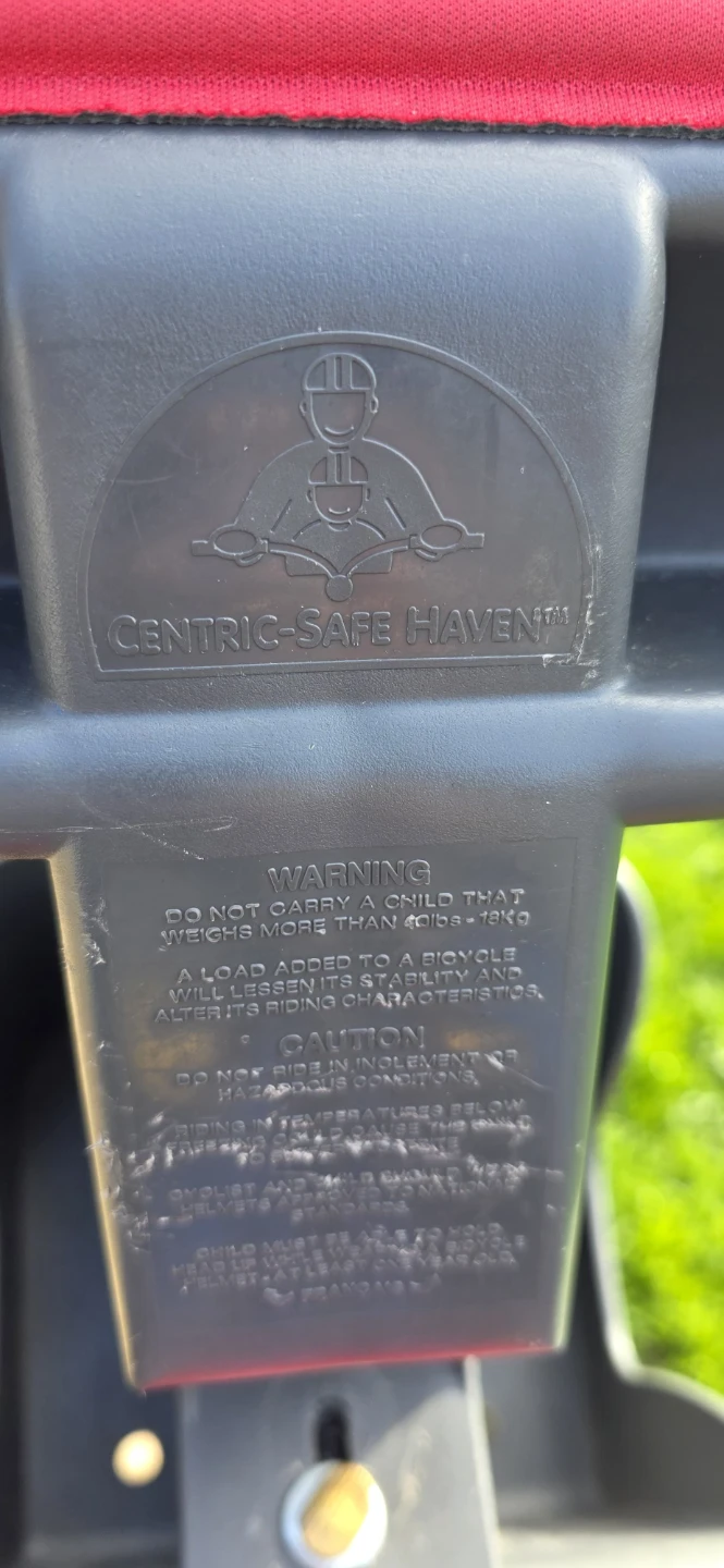 Adult bike with Centric-Safe Haven Child Seat attached - photo 3