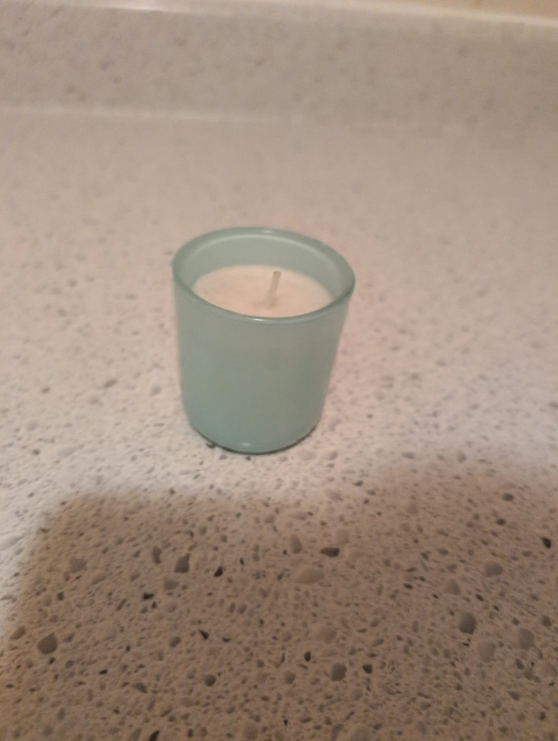 Glass Votive Candle Holder - Light Blue