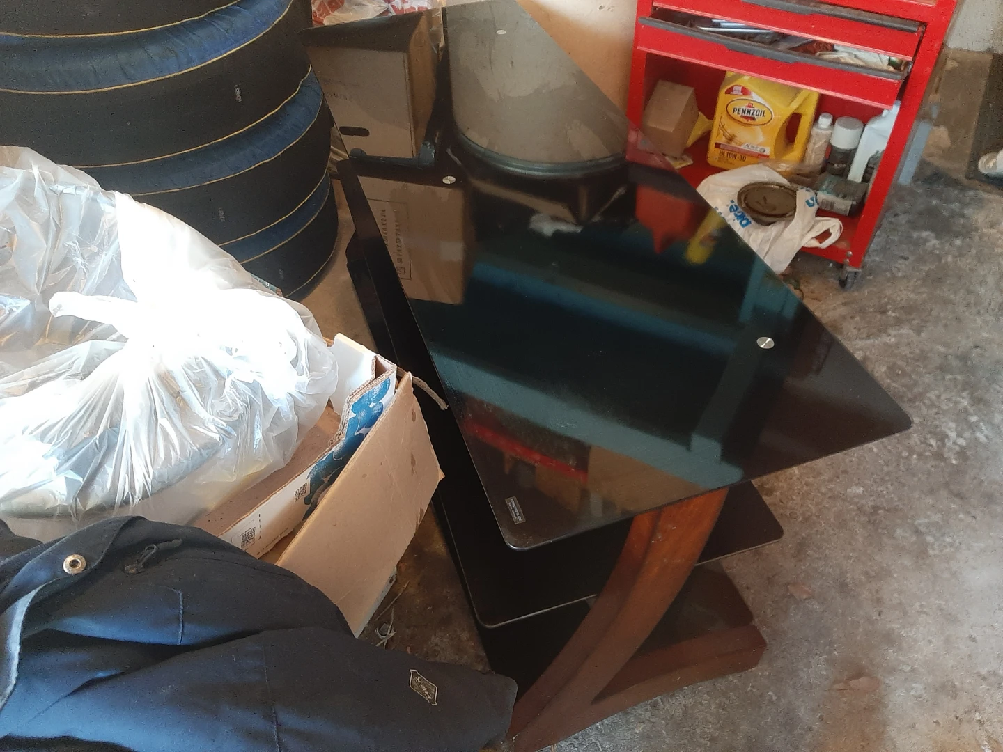 Black Glass TV Stand - photo 3