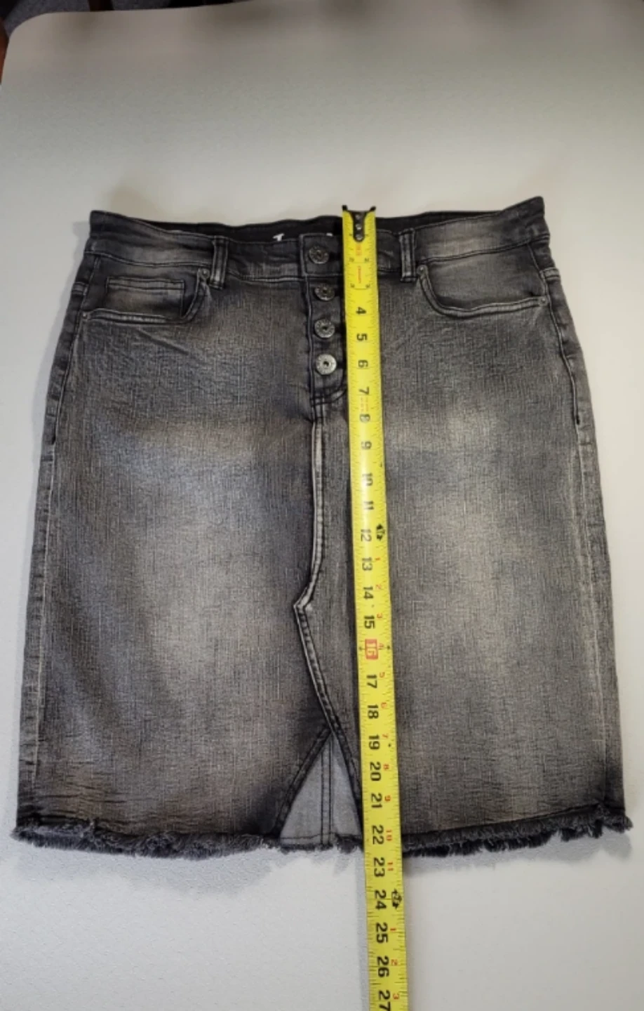 Black Denim Skirt -Size M - photo 3